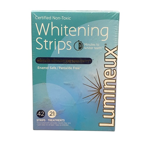 Lumineux Whitening Strips 42 Strips 21 Treatments Enamel Safe Peroxide Free - Picture 1 of 7
